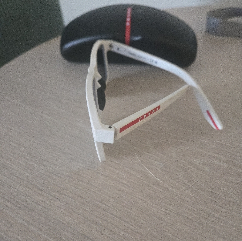 Prada White and Red Sunglasses